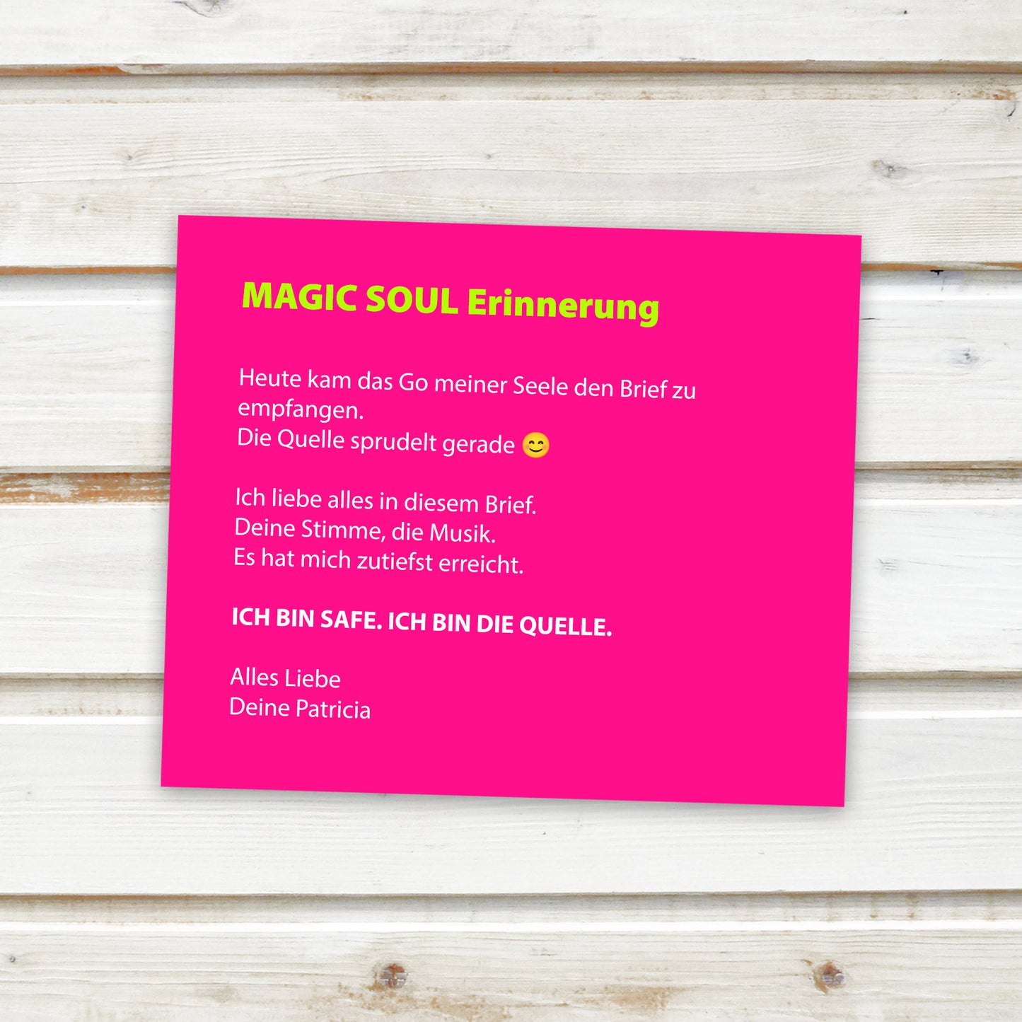 MAGIC SOUL LOVE LETTER No. 2 – Liebesbrief Deiner Seele | Du bist Liebe